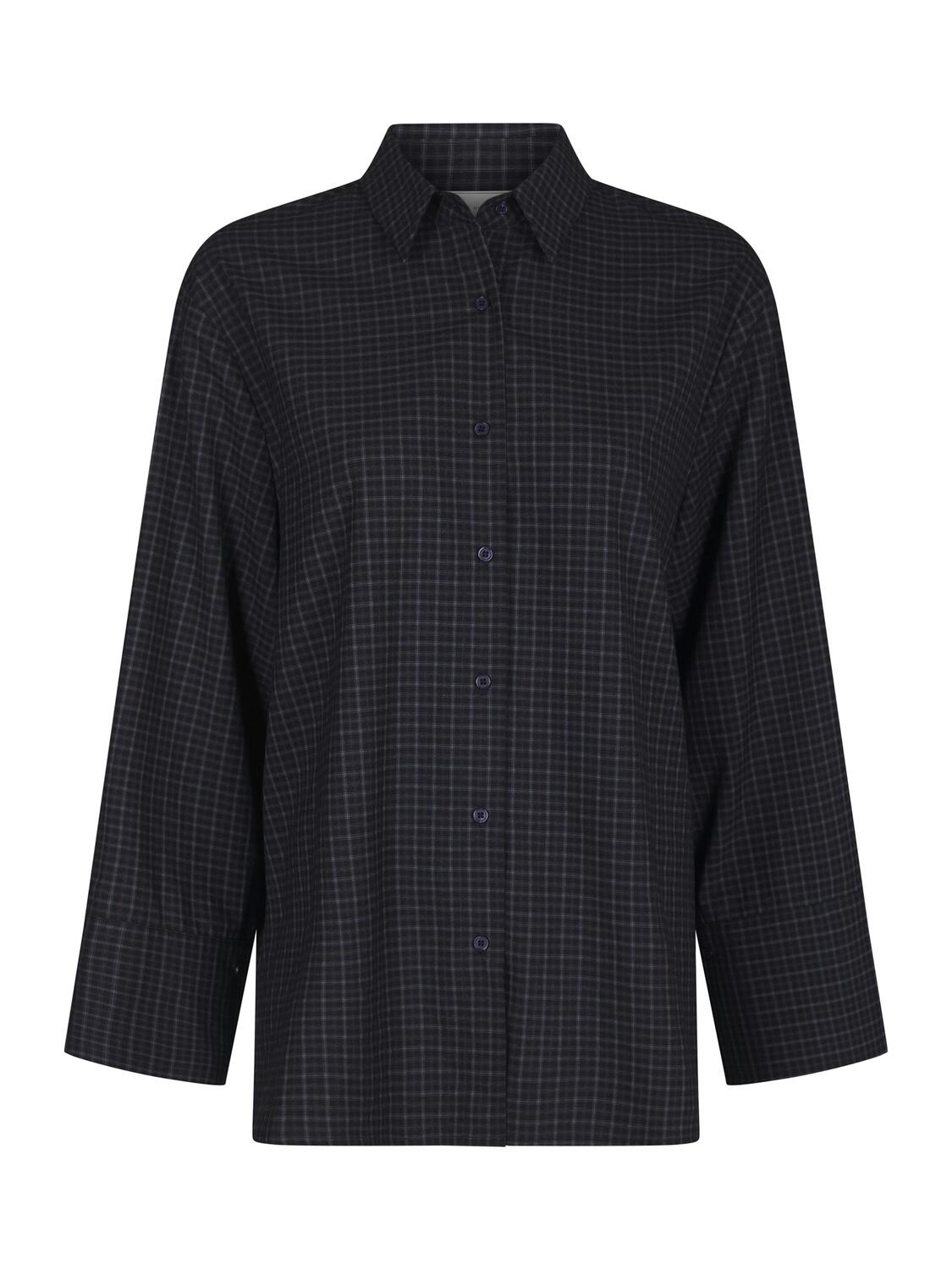 Dita Check skjorte – Dark Blue